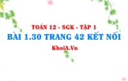 Bài 1.30 trang 42 Toán 12 tập 1 Kết nối tri thức